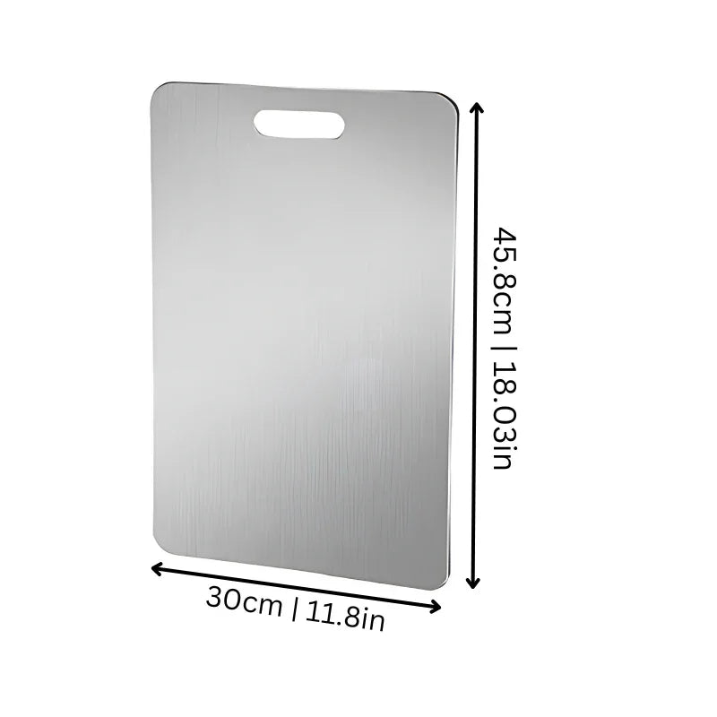 Cutting Board with Stainless Steel Surface and Dishwasher Safe Design