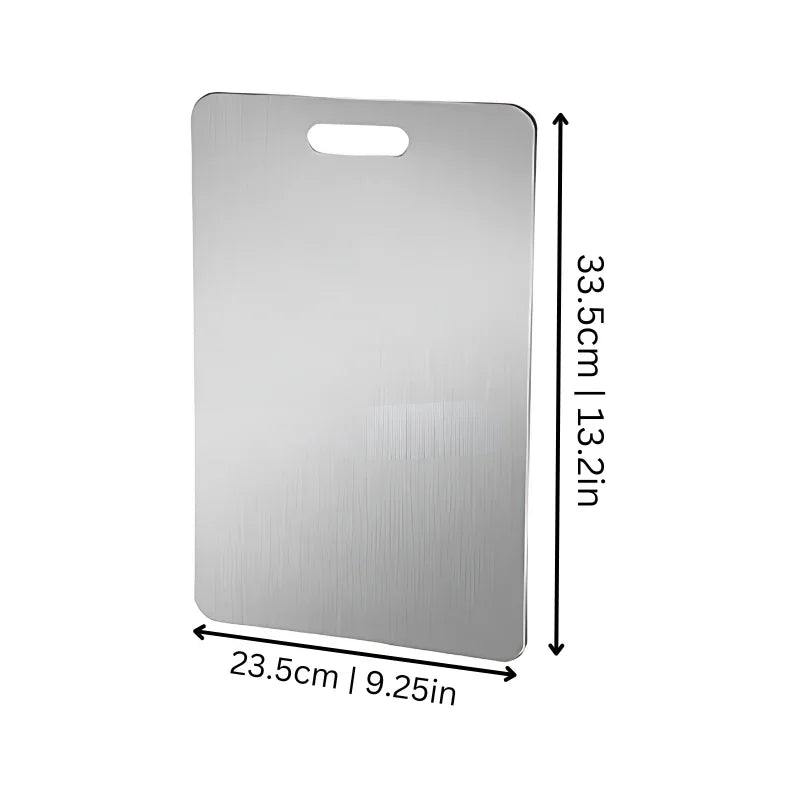 Cutting Board with Stainless Steel Surface and Dishwasher Safe Design