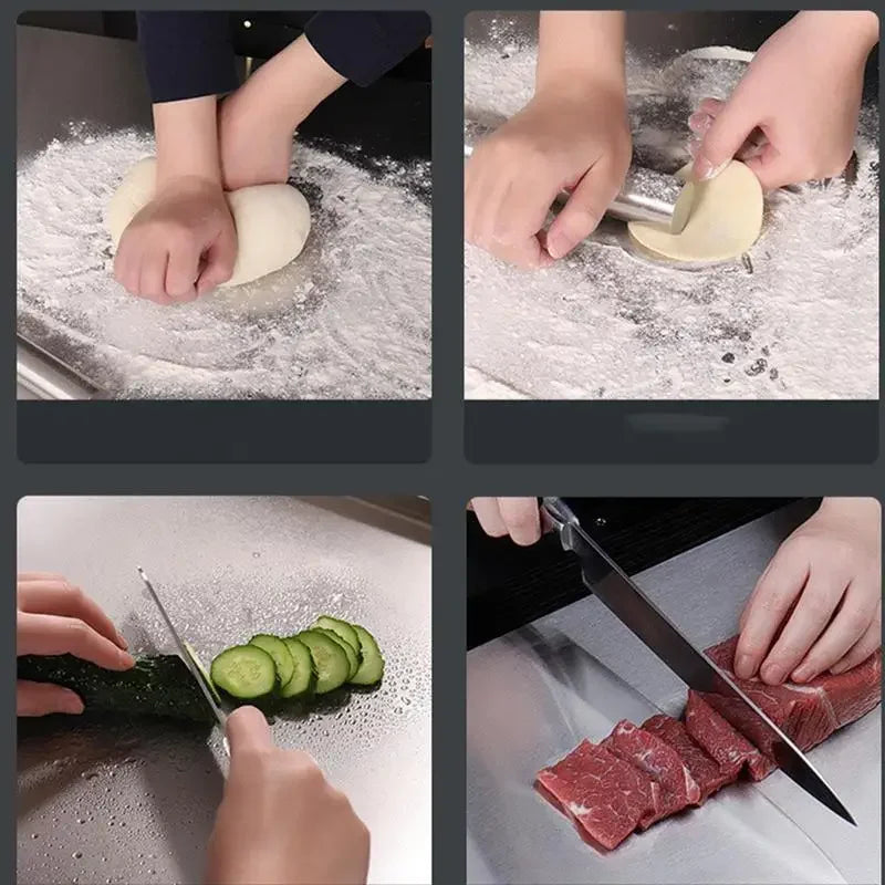 Cutting Board with Stainless Steel Surface and Durable Design