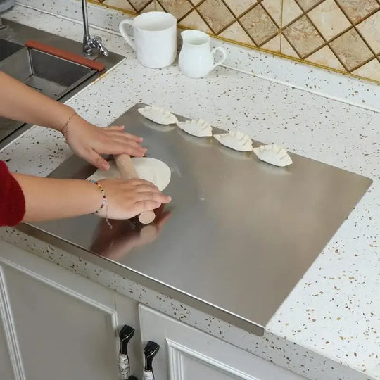 Cutting Board with Stainless Steel Surface and Durable Design