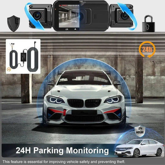 Dash Cam with Four Cameras and WiFi