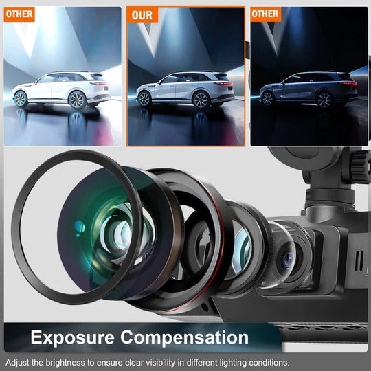 Dash Cam with Four Cameras and WiFi