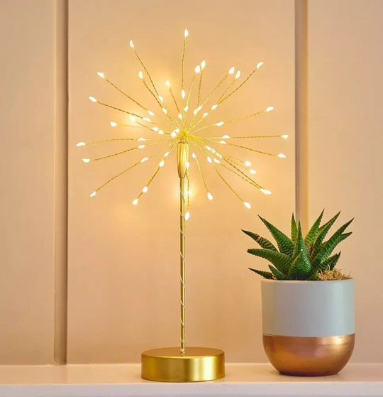 Decorative Light with Gold Finish and LED Glow
