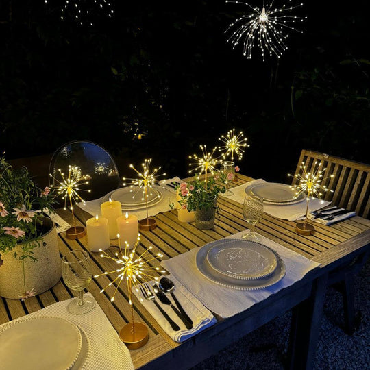 Decorative Light with Gold Finish and LED Glow