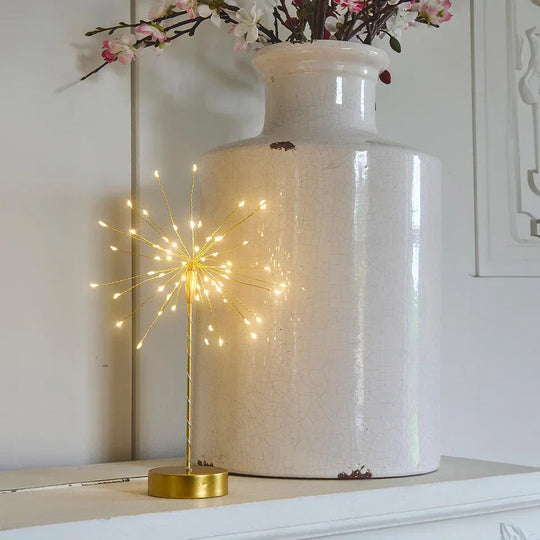 Decorative Light with Gold Finish and LED Glow