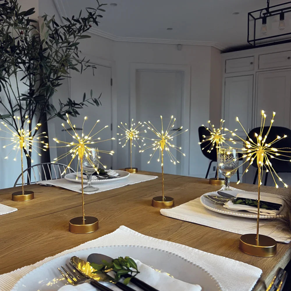 Decorative Light with Gold Finish and LED Glow