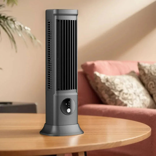 Desk Fan with Rechargeable Battery and Compact Design