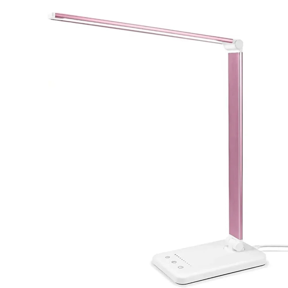 Desk Lamp with Adjustable Brightness and USB Charging
