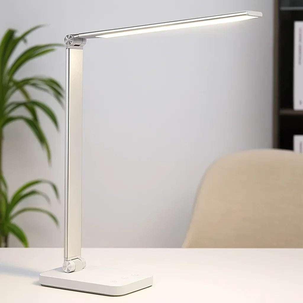 Desk Lamp with Adjustable Brightness and USB Charging