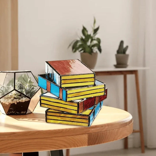Desk Lamp with Creative Book Design and Adjustable Brightness