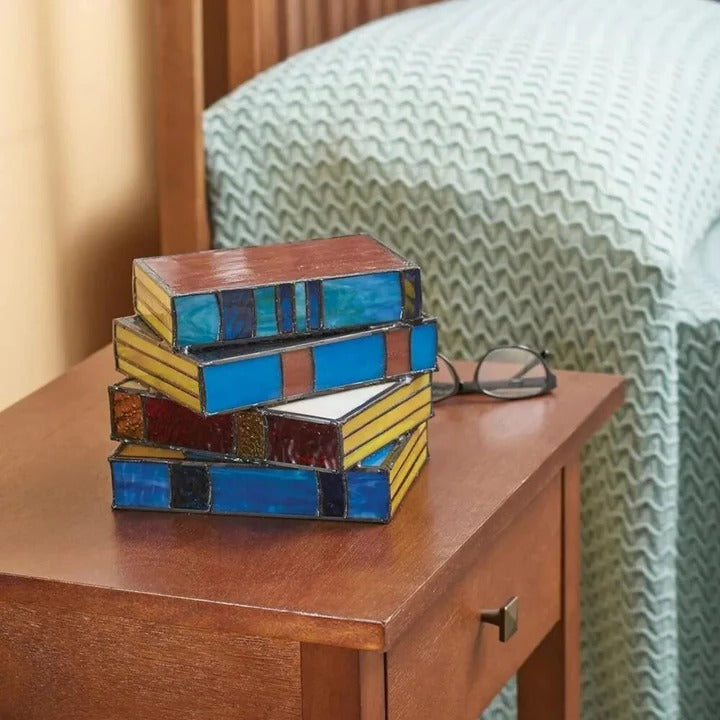 Desk Lamp with Creative Book Design and Adjustable Brightness