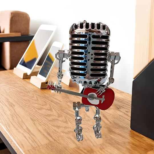 Desk Lamp with Retro LED Lighting and Microphone Design