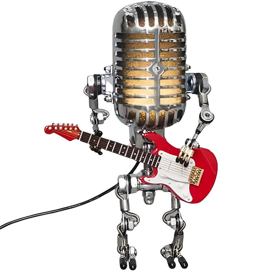 Desk Lamp with Retro LED Lighting and Microphone Design