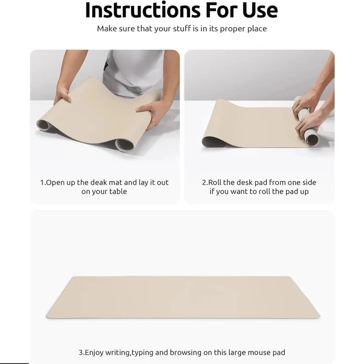 Desk Mat with PU Leather and Textured Backing