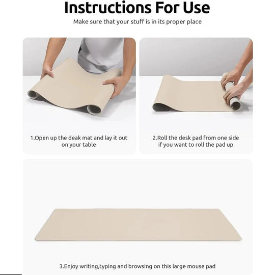 Desk Mat with PU Leather and Textured Backing