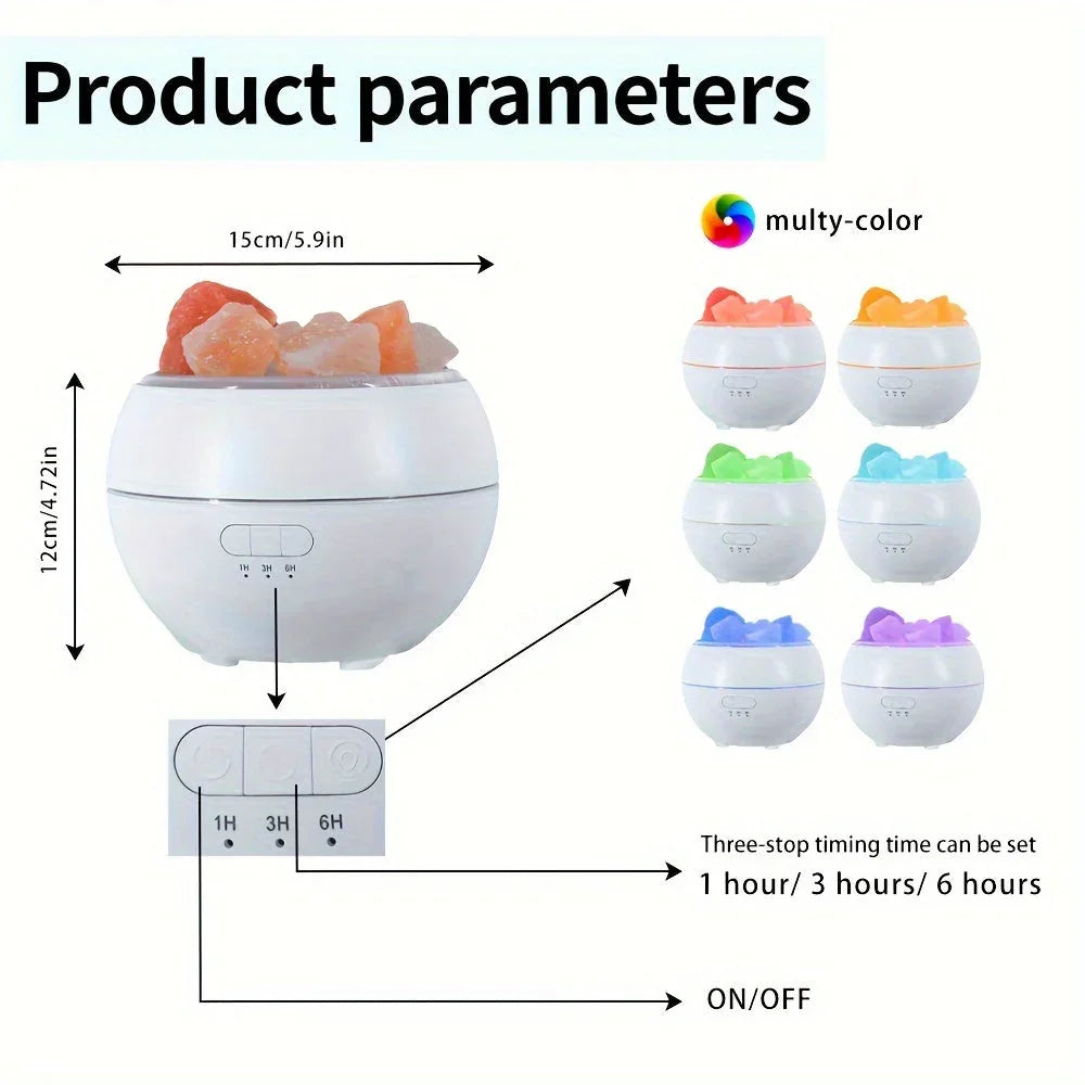 Diffuser with Salt Lamp and USB Power