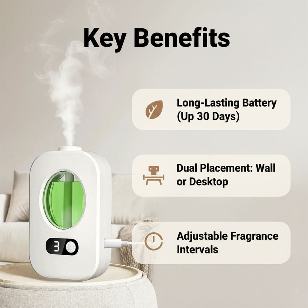 Diffuser with Ultrasonic Technology and Adjustable Settings