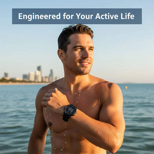 Digital Watch with Water Resistance and Slim Design