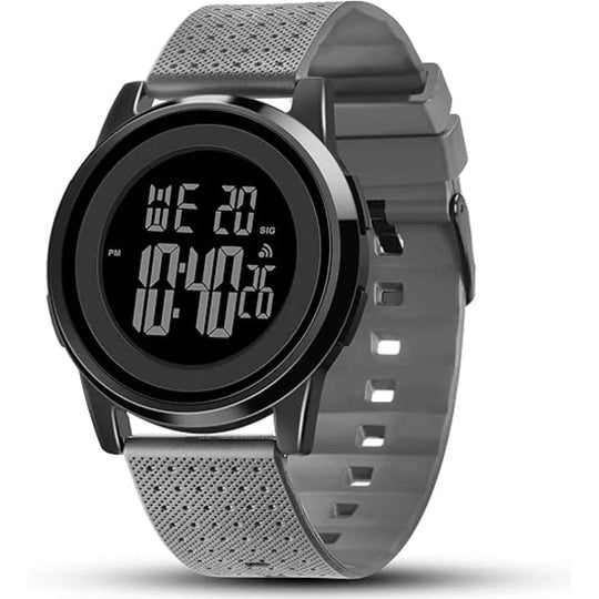 Digital Watch with Water Resistance and Slim Design