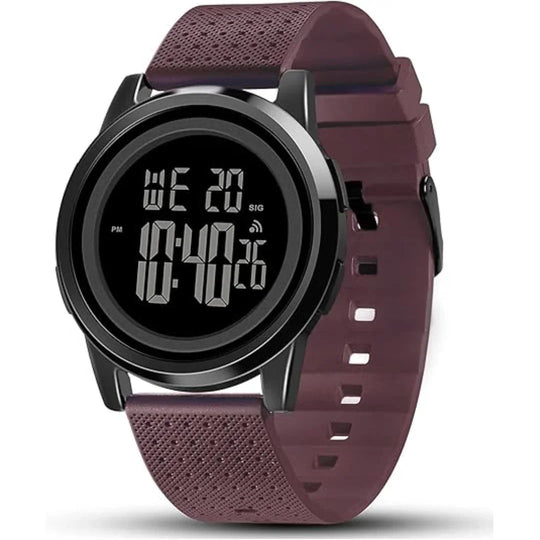 Digital Watch with Water Resistance and Slim Design