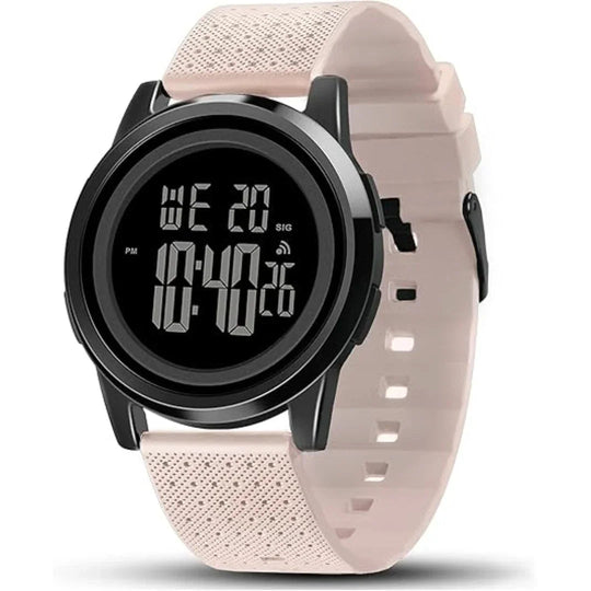 Digital Watch with Water Resistance and Slim Design