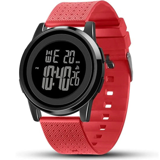 Digital Watch with Water Resistance and Slim Design