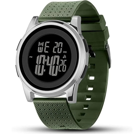 Digital Watch with Water Resistance and Slim Design