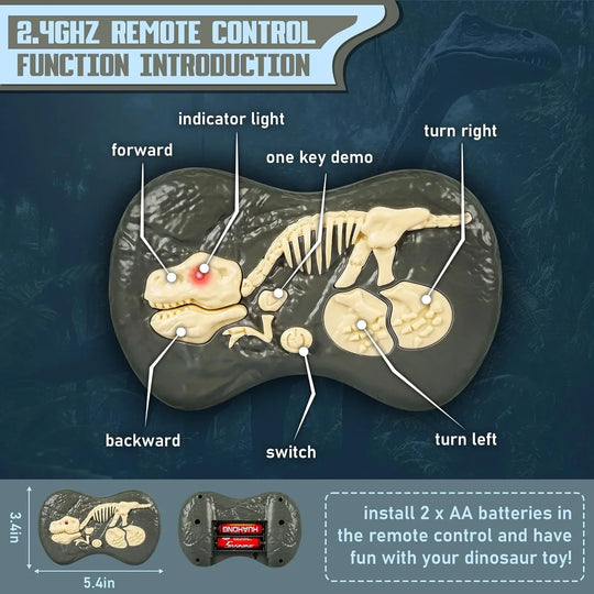 Dinosaur Toy with Remote Control and Sounds