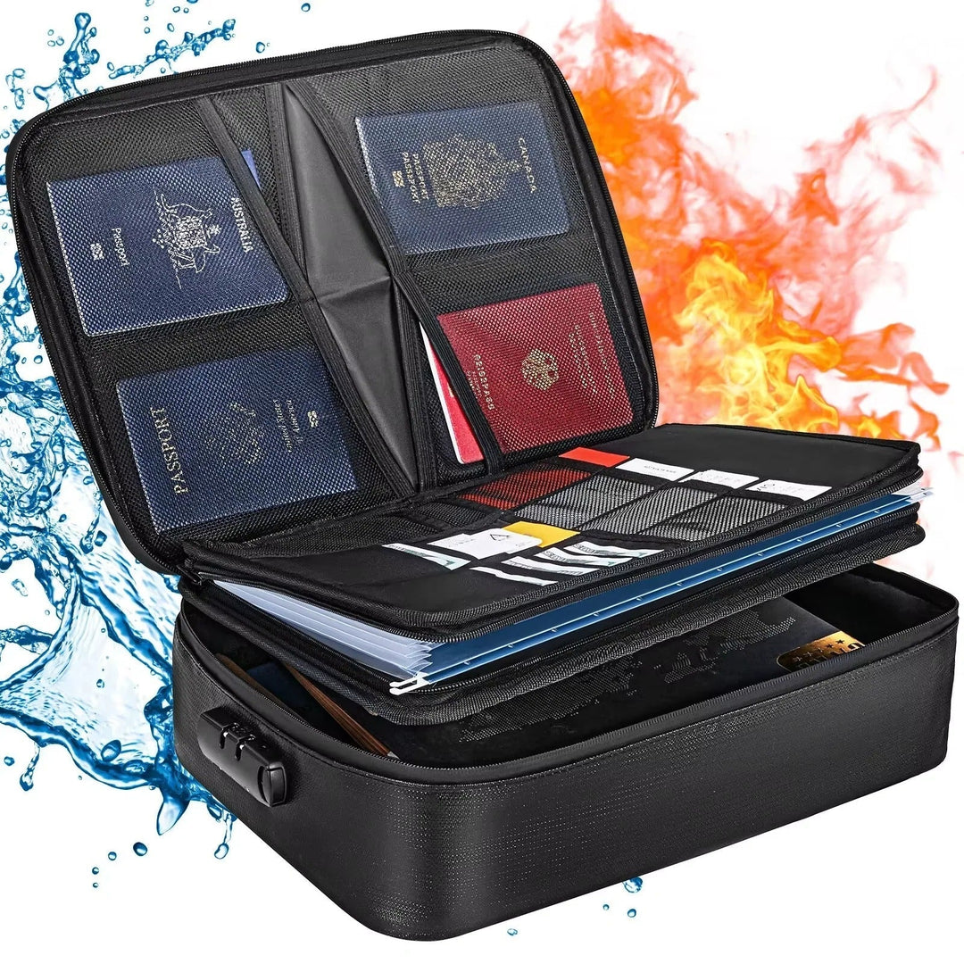Document Organizer with Durable Handles and Secure Zippers