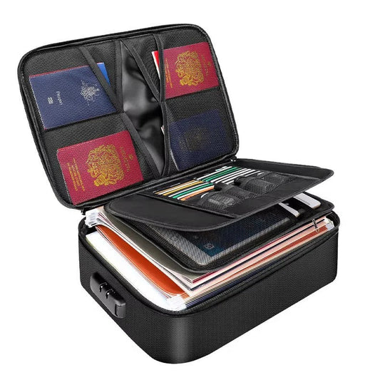 Document Organizer with Durable Handles and Secure Zippers