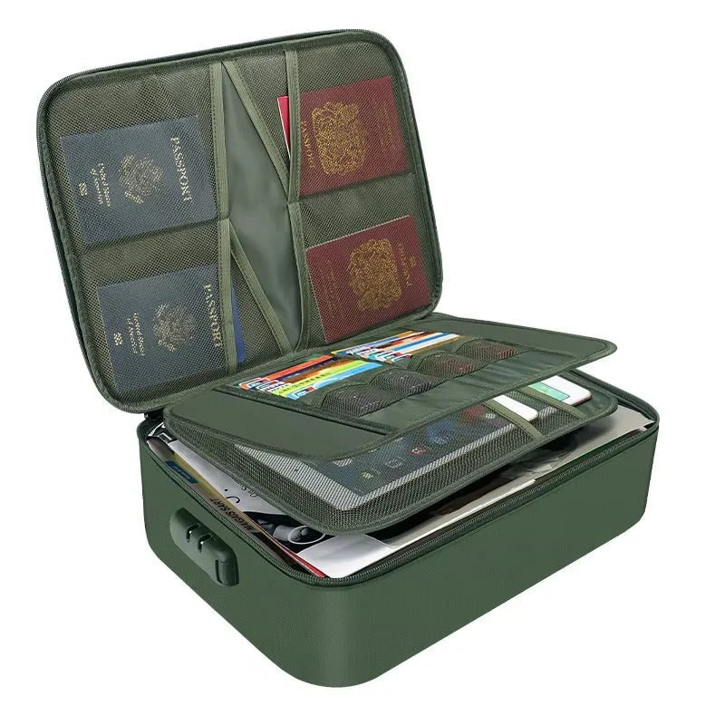 Document Organizer with Durable Handles and Secure Zippers