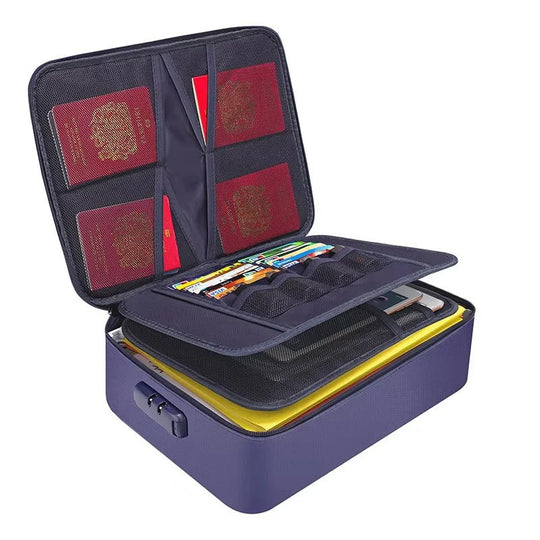 Document Organizer with Durable Handles and Secure Zippers