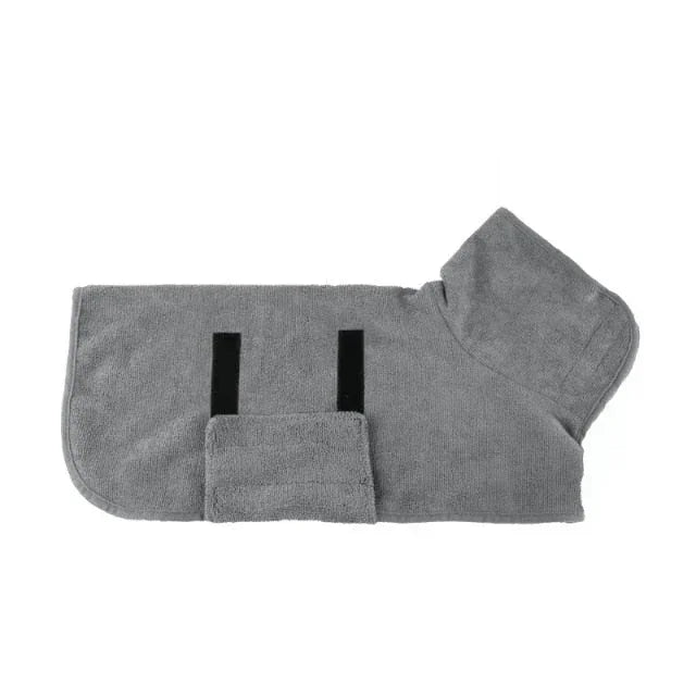 Dog Bathrobe with Quick-Drying Fabric and Adjustable Fit
