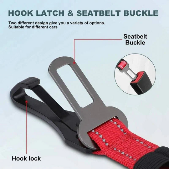 Dog Car Seat with Safety Harness and Adjustable Strap
