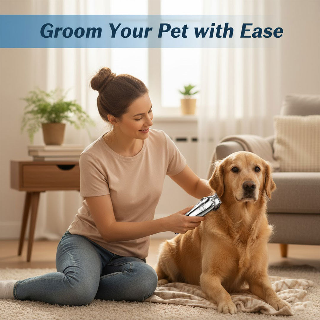 Dog Clipper with Rechargeable Battery and Metal Design