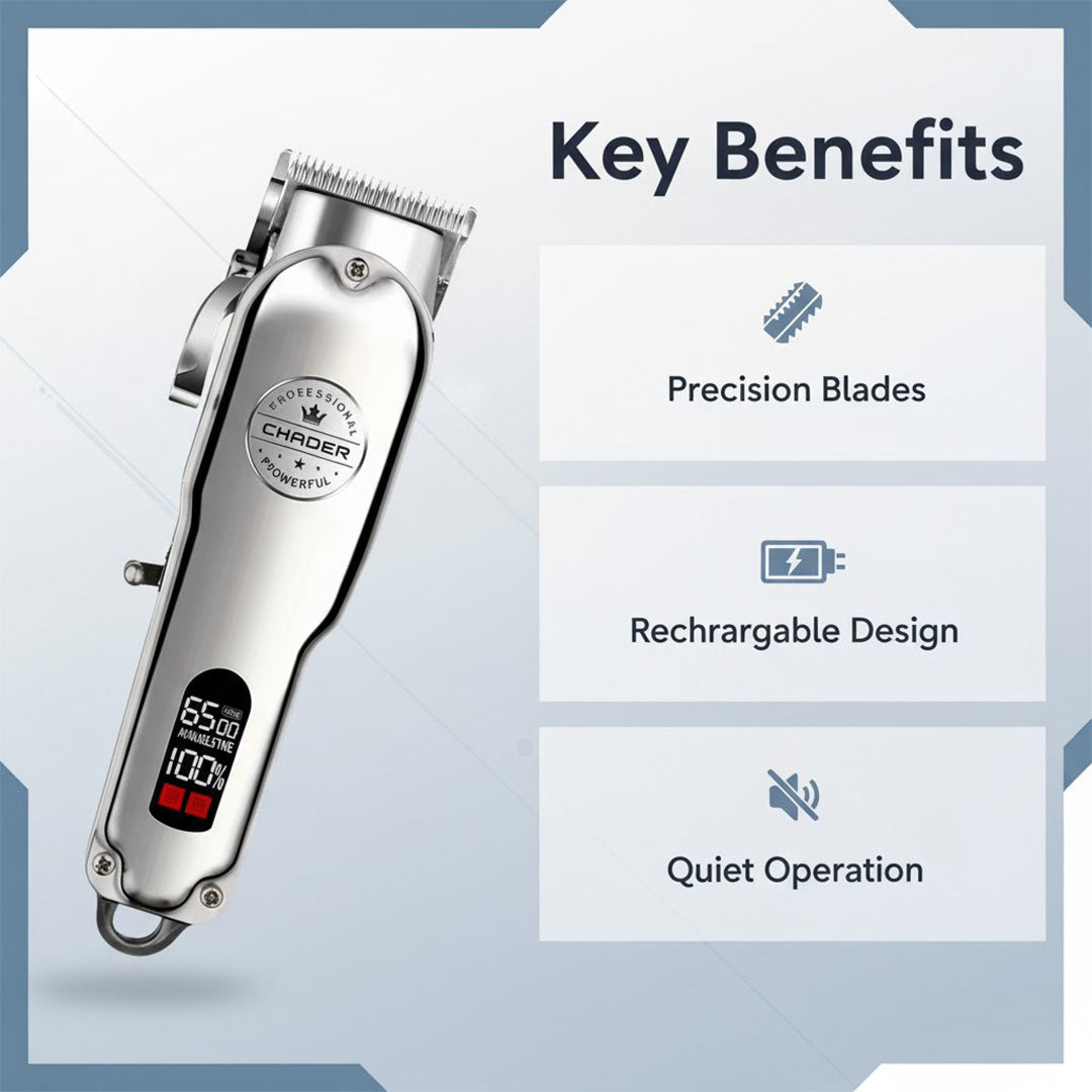 Dog Clipper with Rechargeable Battery and Metal Design