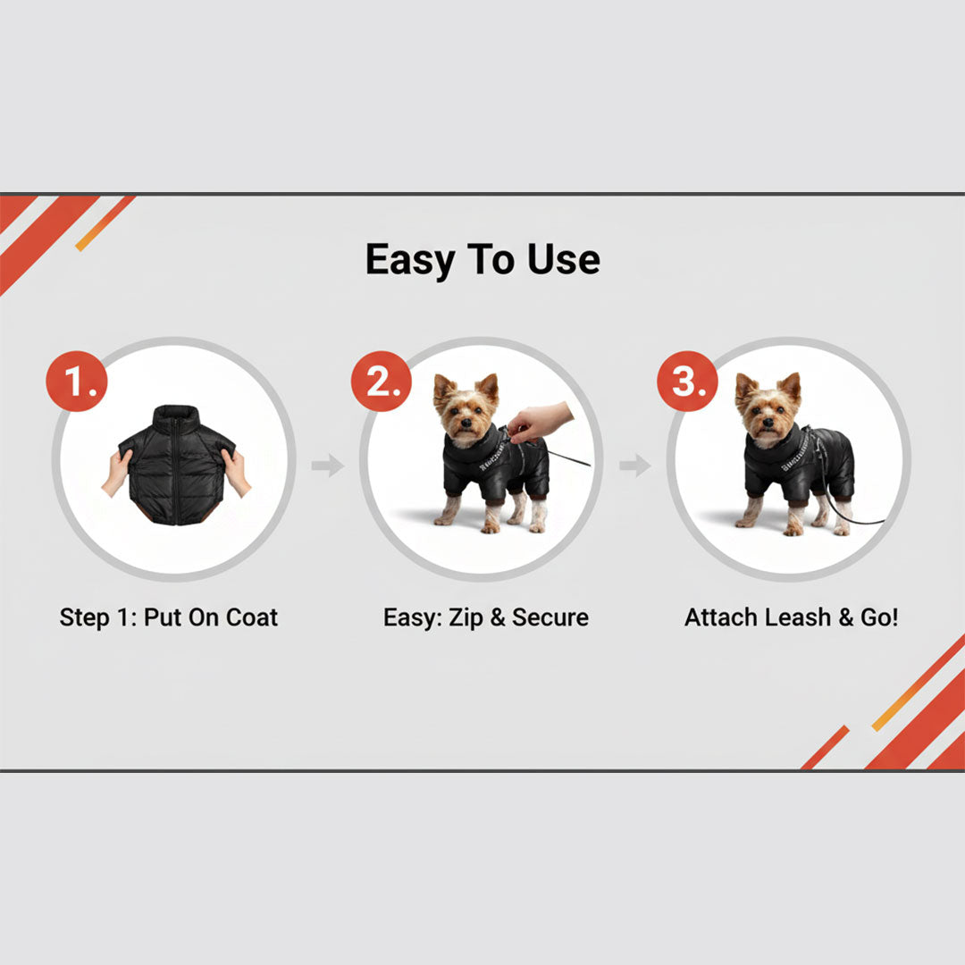 Dog Coat with Insulated Warmth and Cold Weather Protection