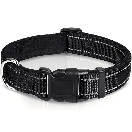 Dog Collar with Adjustable Fit and Clip Buckle