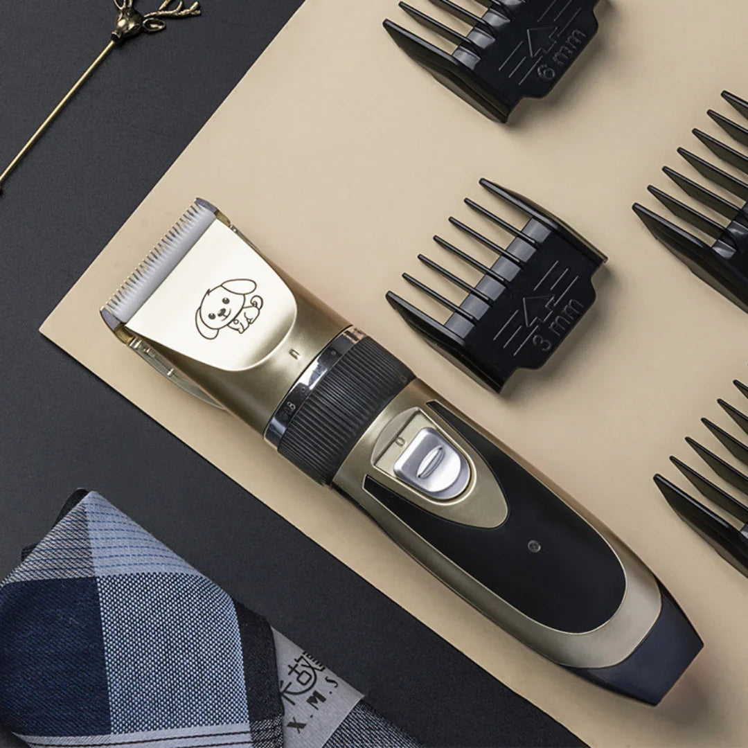 Dog Grooming Kit with Silent Motor and Adjustable Combs