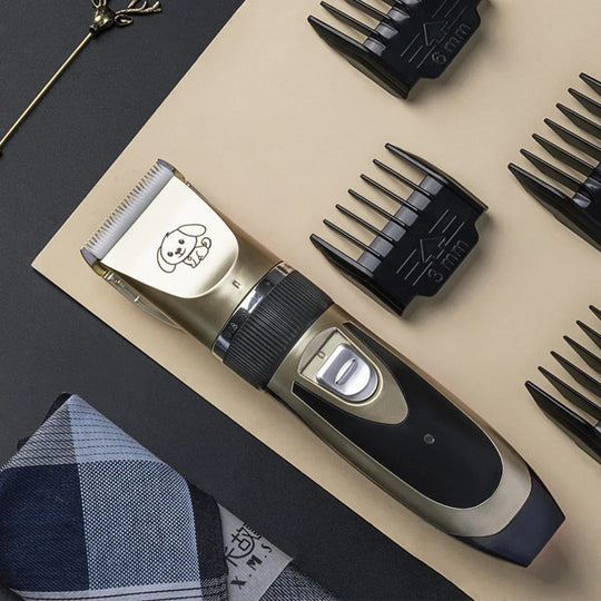 Dog Grooming Kit with Silent Motor and Adjustable Combs