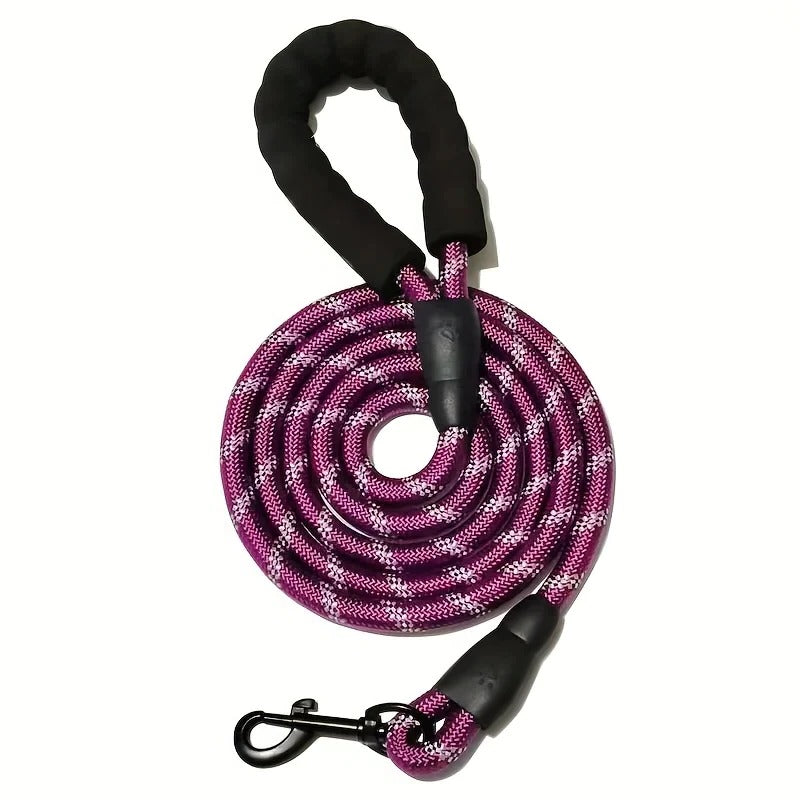 Dog Leash with Reflective Material and Padded Handle