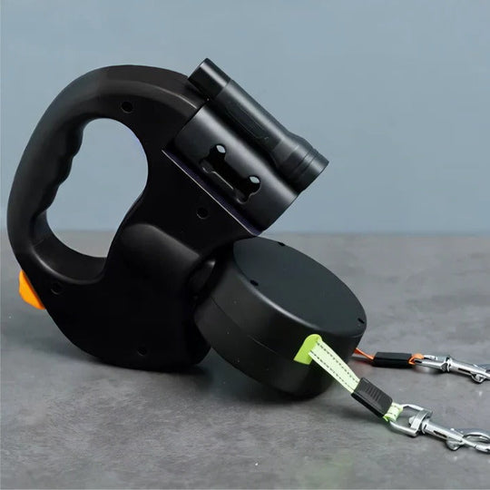 Dog Leash with Tangle-Free Design and LED Light