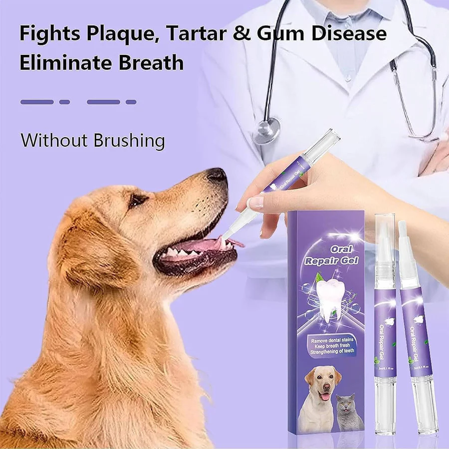 Dog Oral Care Gel with Repair Formula and Soothing Properties