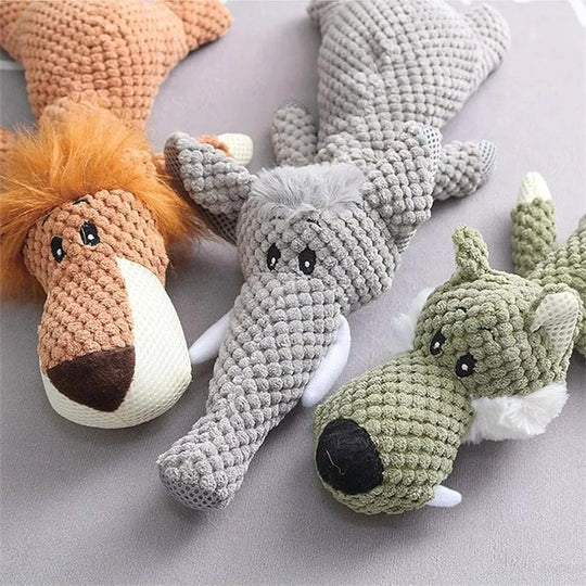 Dog Toy with Squeaker and Soft Plush Material
