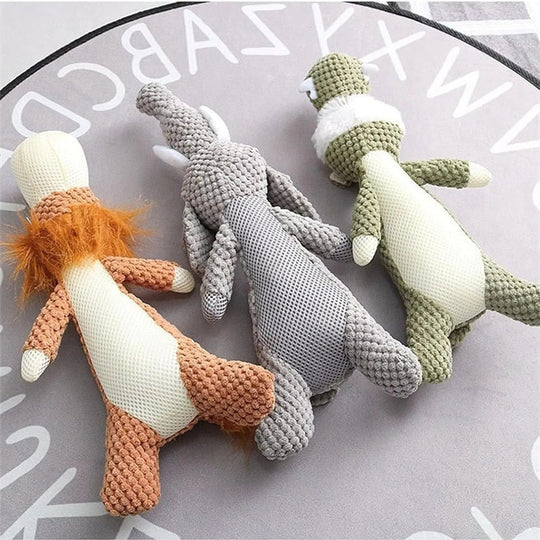 Dog Toy with Squeaker and Soft Plush Material