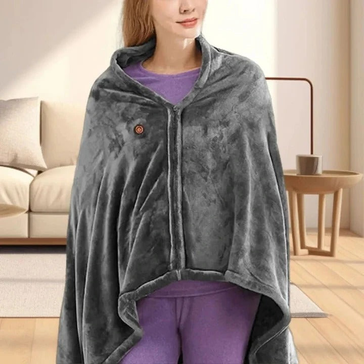 Electric Blanket with Heated Throw and USB Power