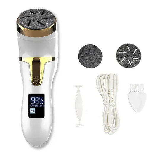 Electric Foot File with Rechargeable Battery and Rotating Head