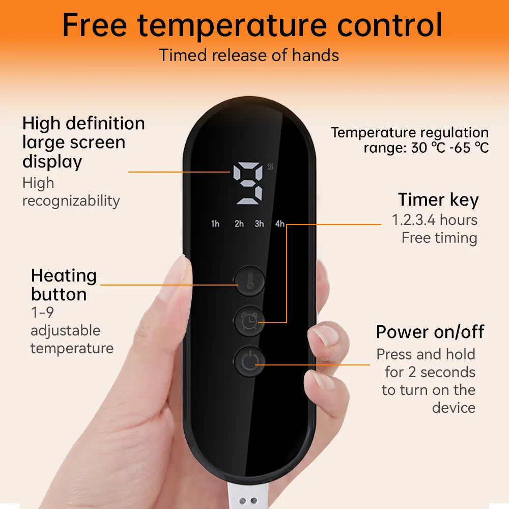 Electric Foot Warmer with Adjustable Heat and Soft Plush Surface