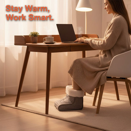 Electric Foot Warmer with Adjustable Heat and Soft Plush Surface