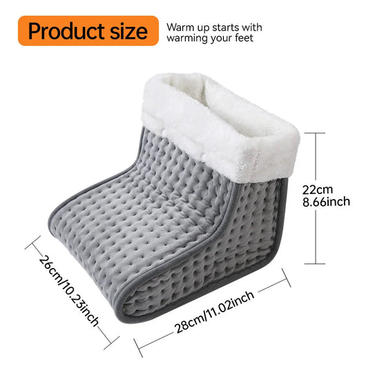 Electric Foot Warmer with Adjustable Heat and Soft Plush Surface